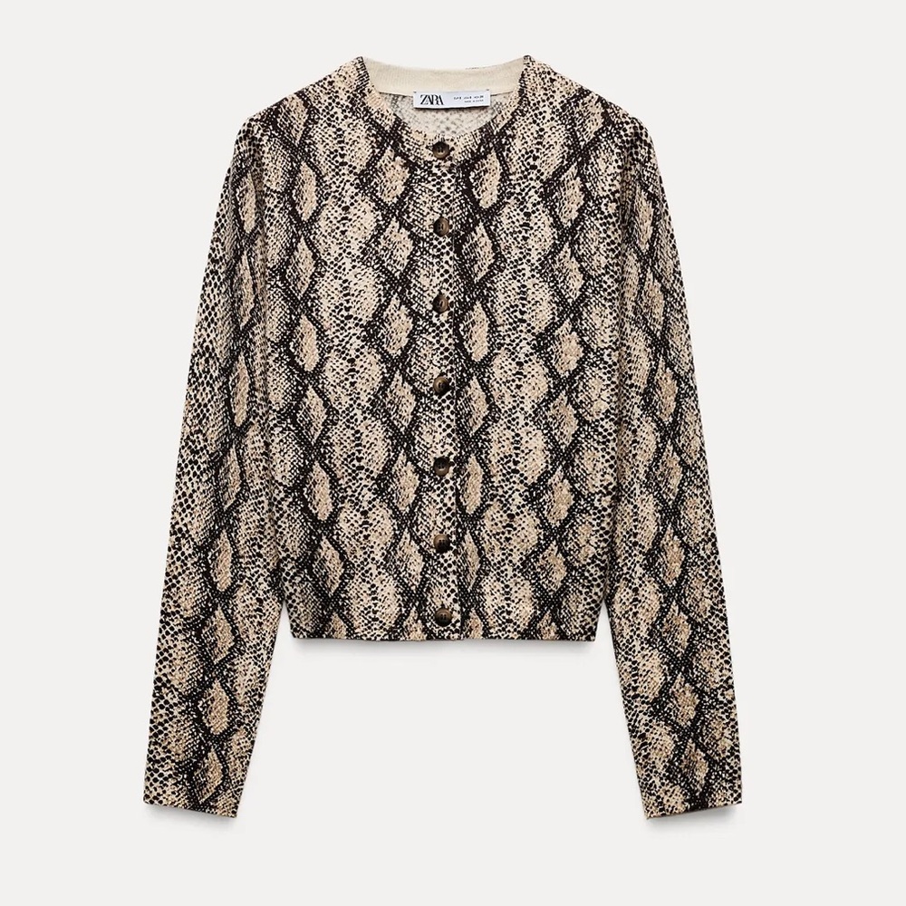 Zara Snake Print Cardigan
